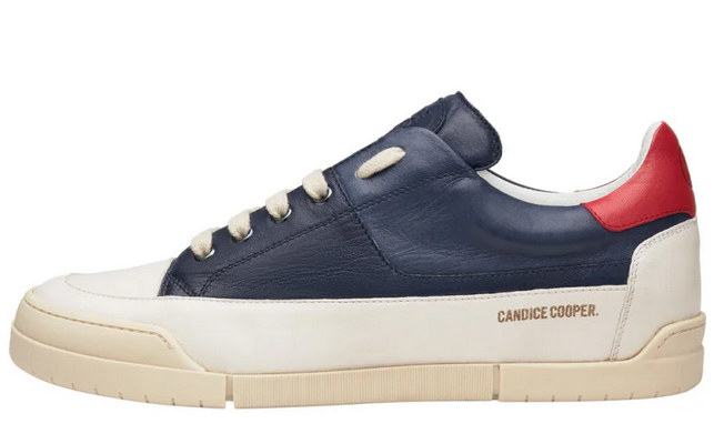 GHIBLI MID - Buffed leather ankle sneakers - Navy : Candice Cooper