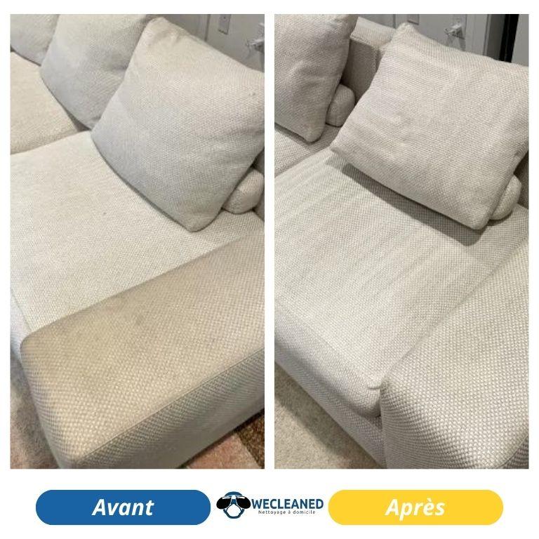 Nettoyage canapé Tissu : Wecleaned91
